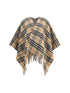BURBERRY OS archivio check cashmere cape