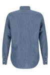 zurigo cotton and linen blend mélange shirt