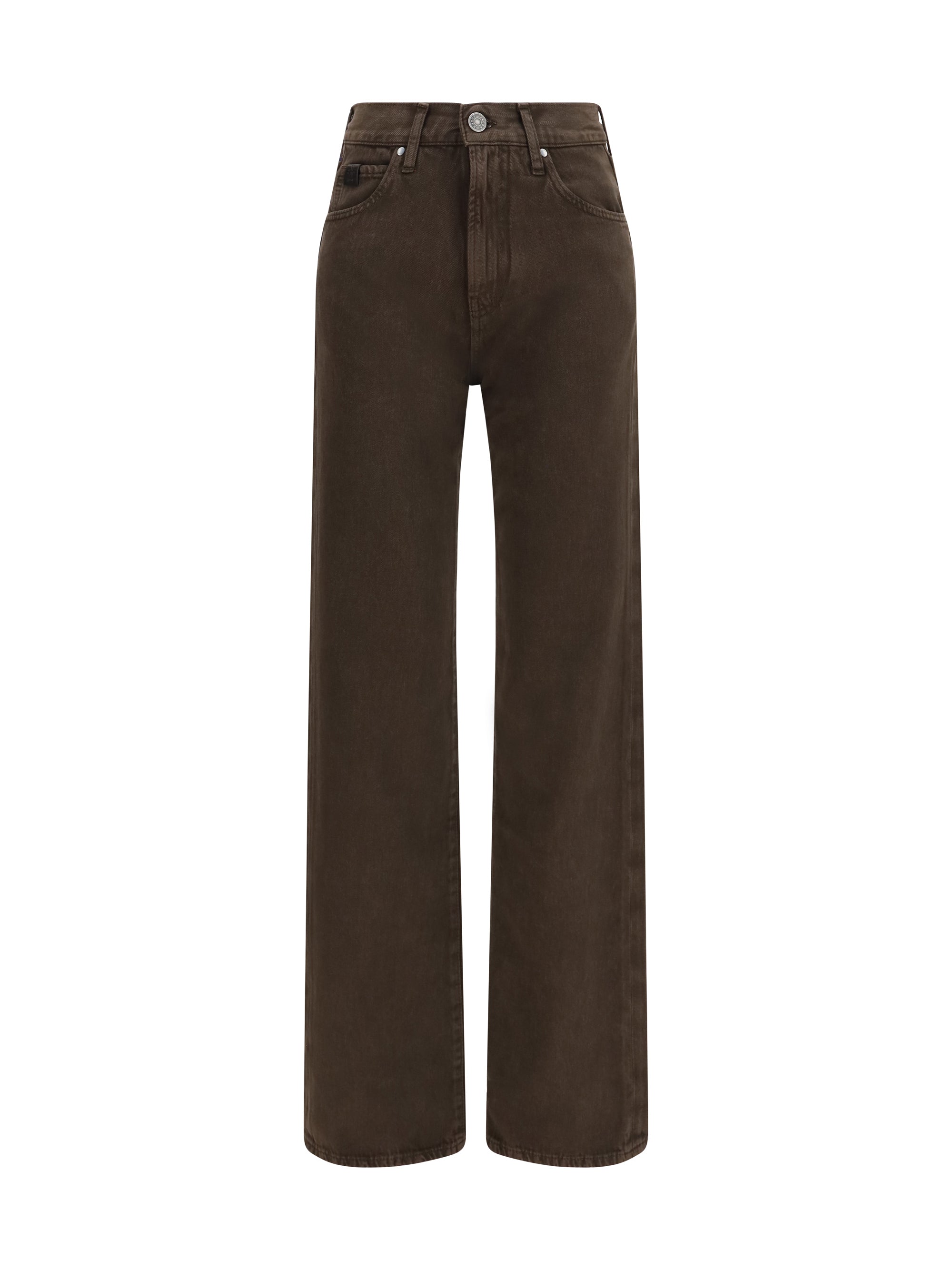 high-rise straight-leg jeans