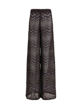 MISSONI 42 wide zigzag mesh trousers with sequins 