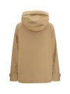 hooded jacket with logo patch