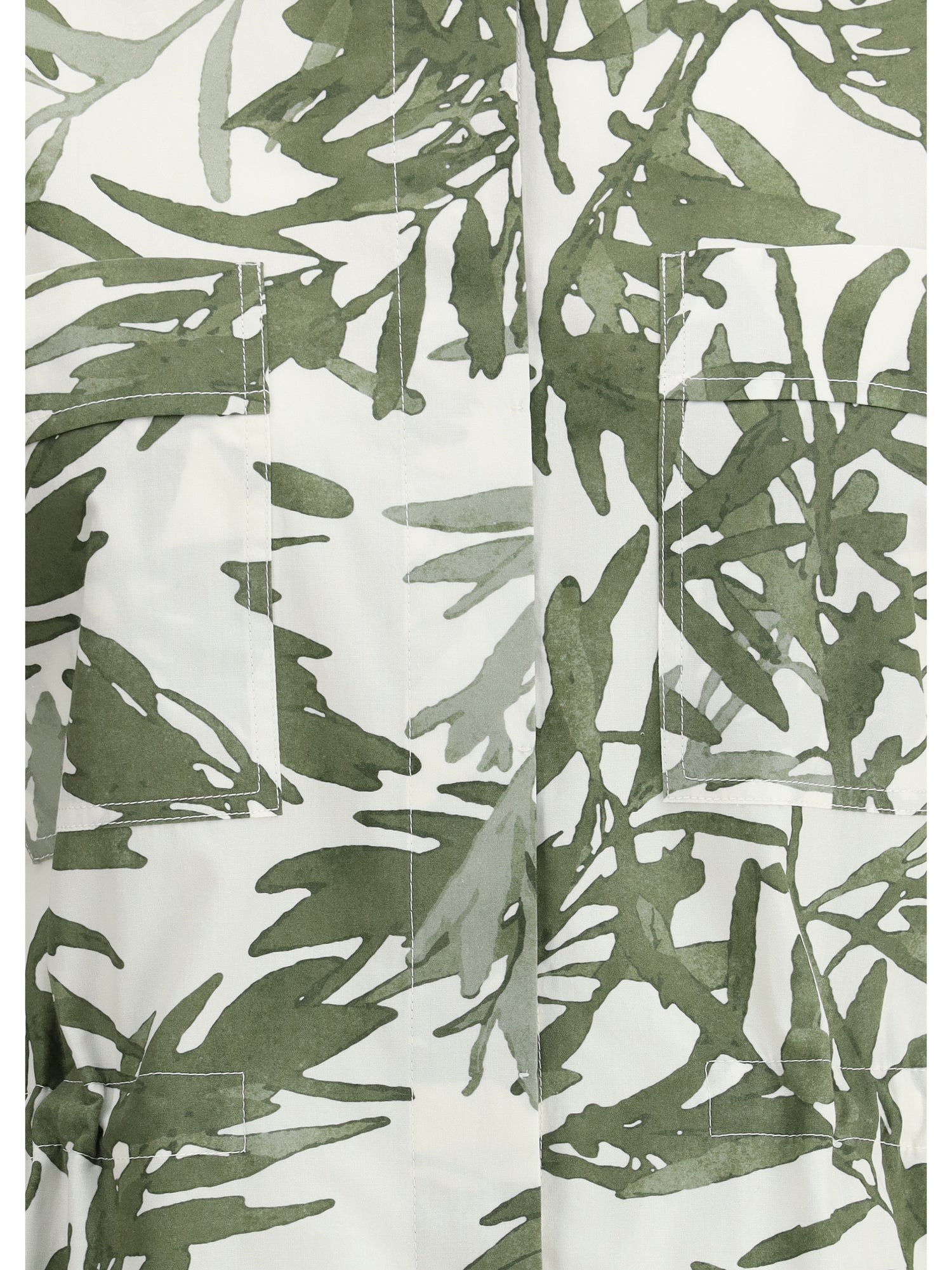 BRUNELLO CUCINELLI XXL leaf print long shirt