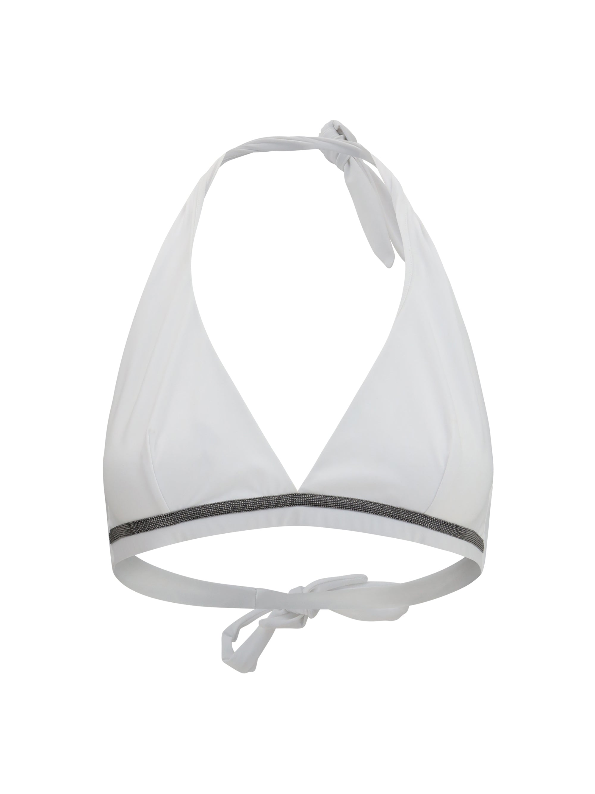tech jersey bikini top with monili
