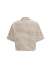 checked poplin shirt