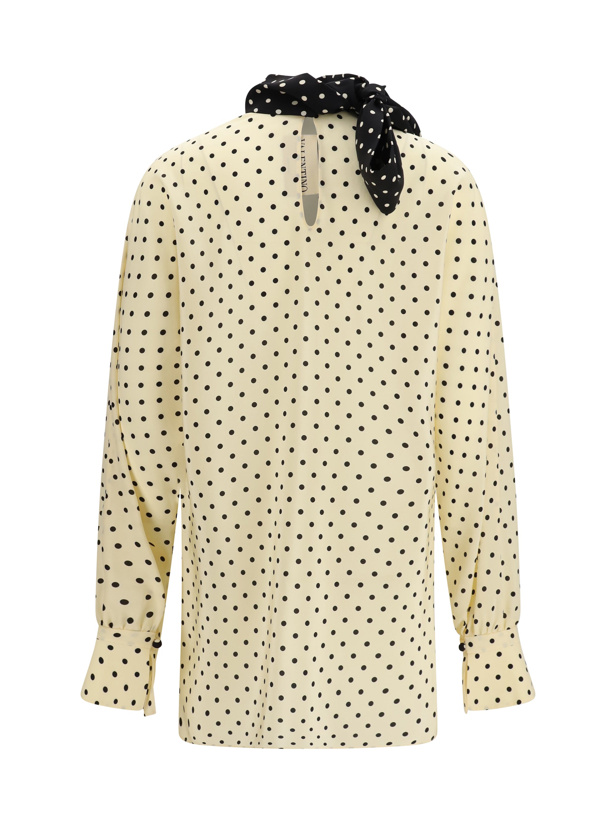 polka dot blouse with side bow