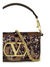 embroidered animalier locò shoulder bag