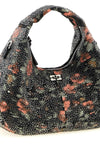 the hobo mini flowers ganni bag redefines the classic curved silhouette throug