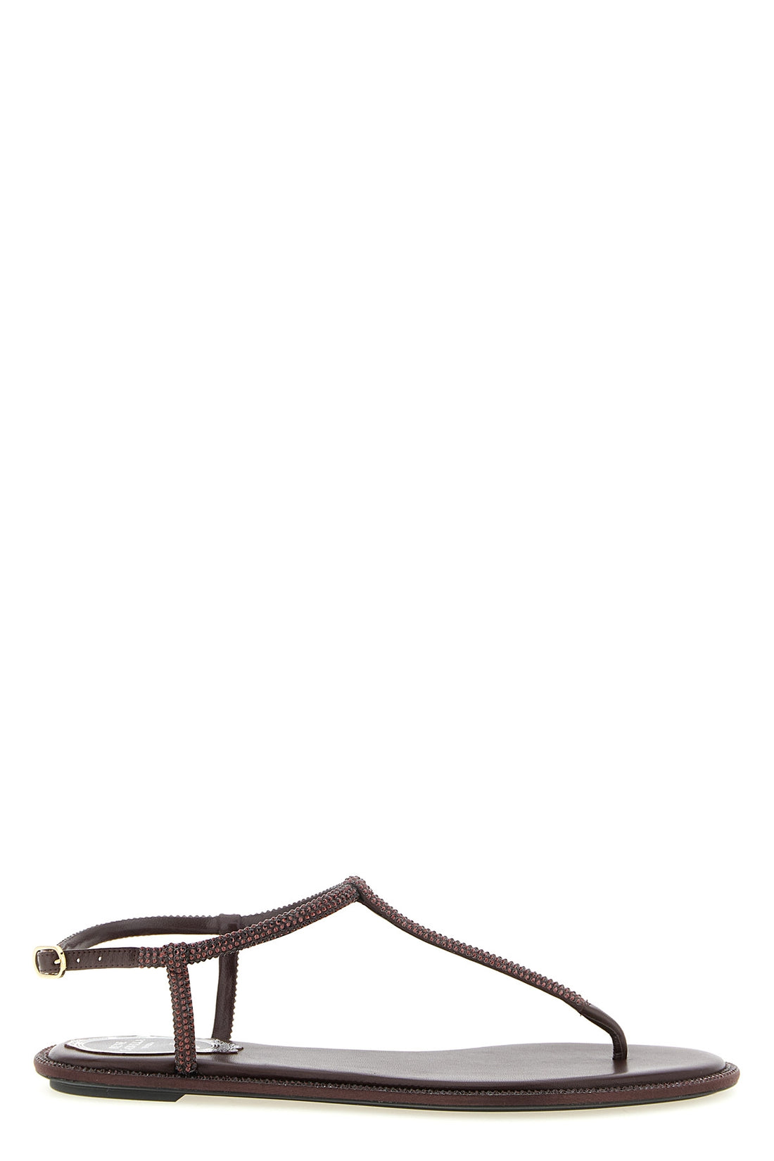 RENÉ CAOVILLA 36 diana flat leather flip-flop sandals