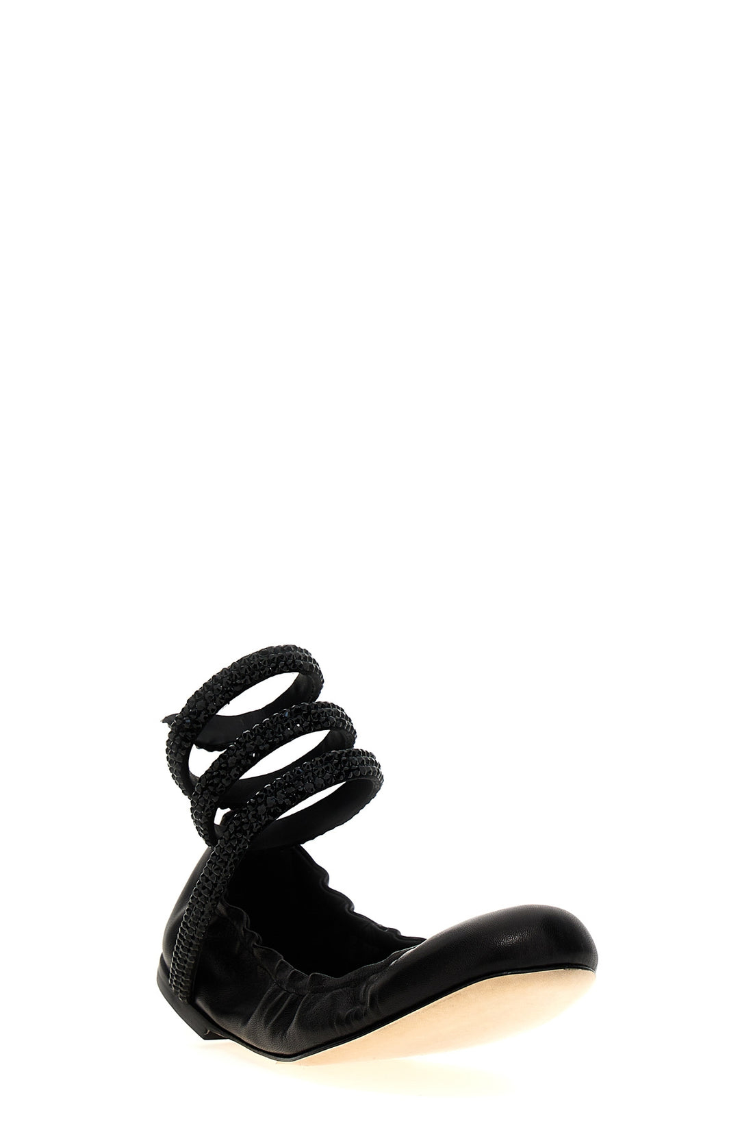 RENÉ CAOVILLA 36 cleo leather and satin ballet flats