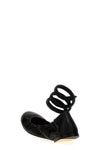 cleo leather and satin ballet flats