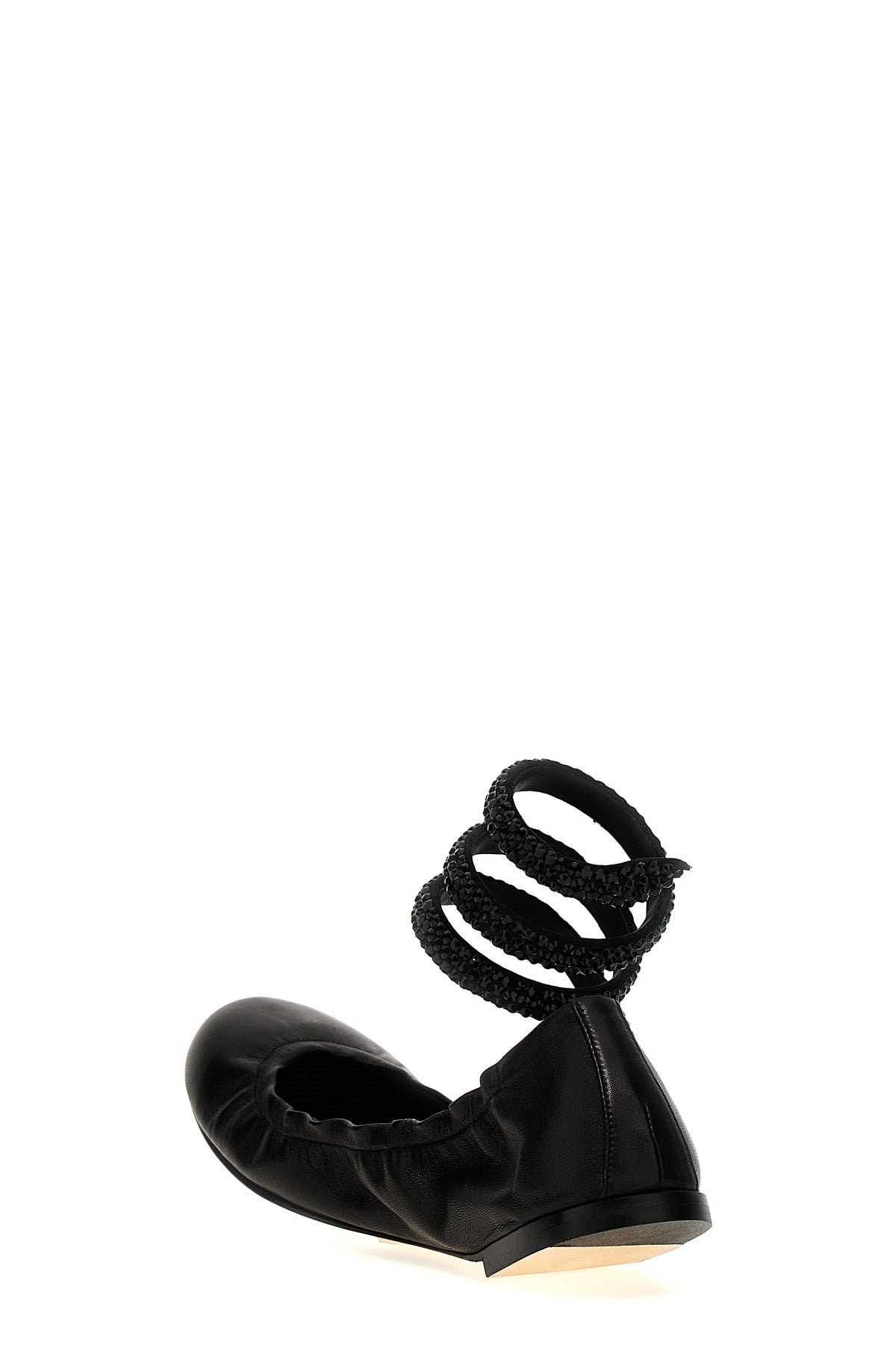 cleo leather and satin ballet flats