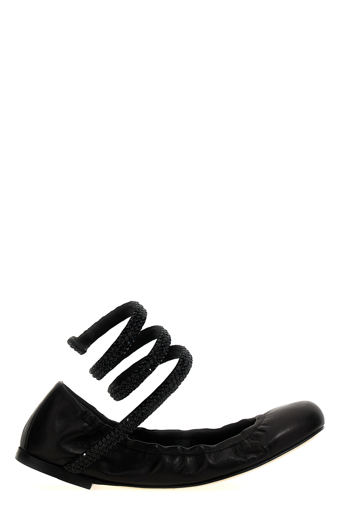 RENÉ CAOVILLA 36 cleo leather and satin ballet flats