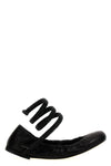 cleo leather and satin ballet flats