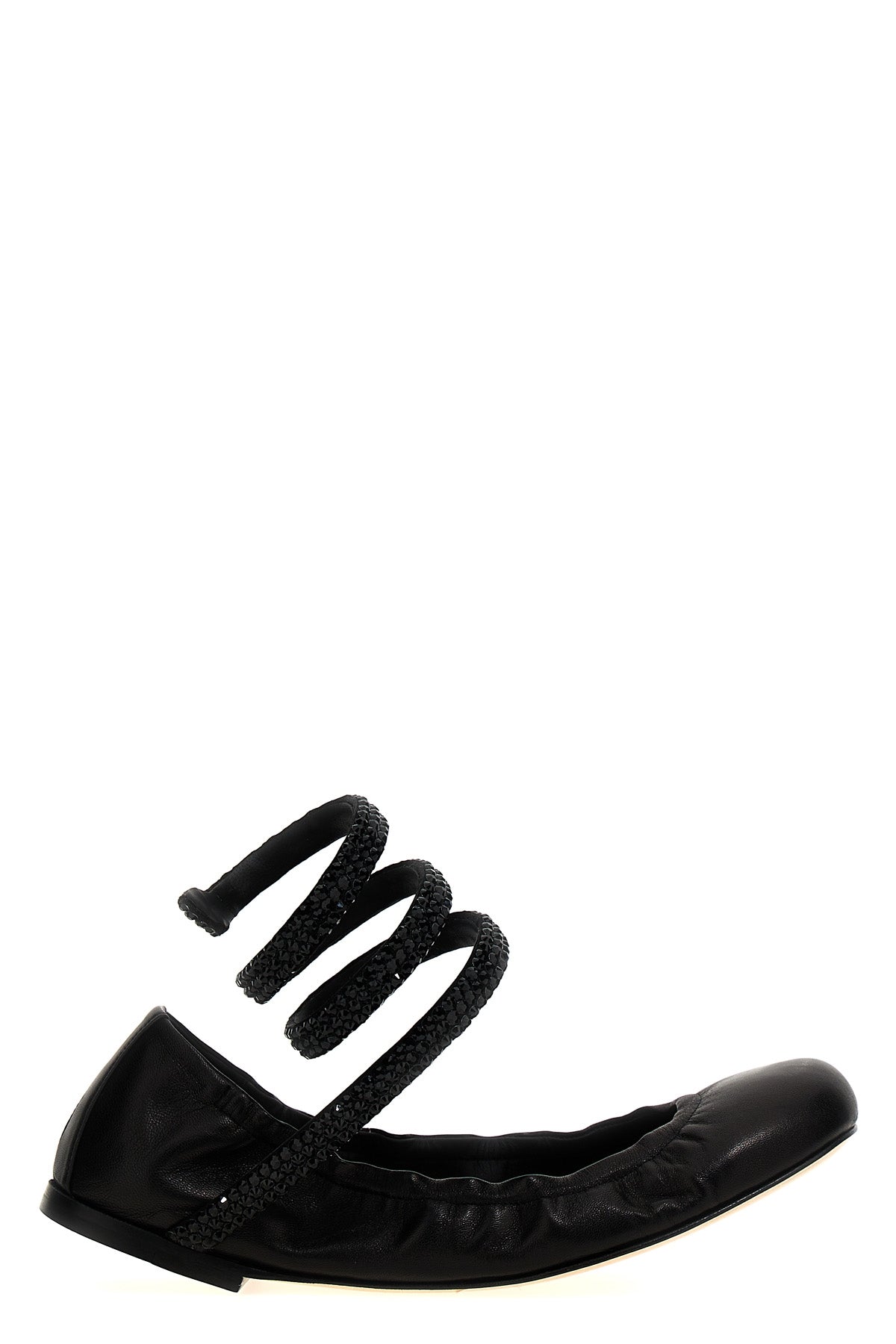 cleo leather and satin ballet flats