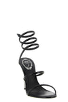 cleo metallic mirror-effect leather sandals