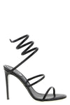 cleo metallic mirror-effect leather sandals