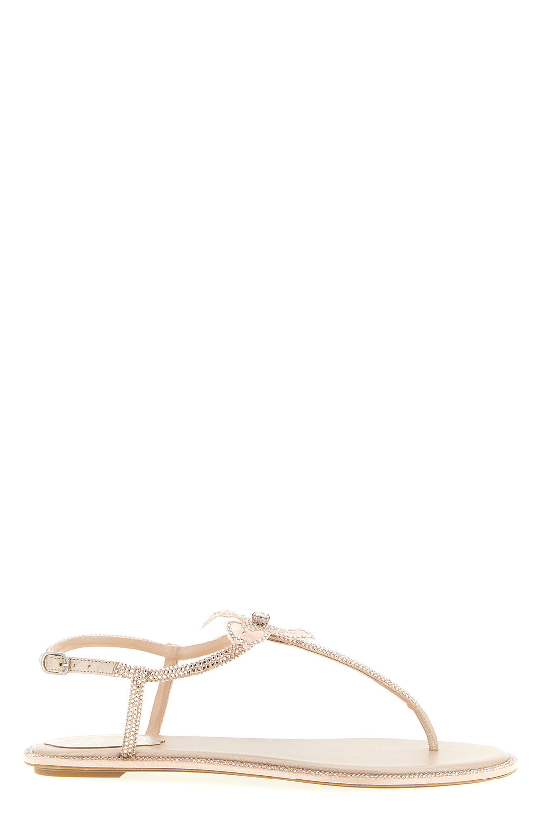 RENÉ CAOVILLA 37 peach flower leather thong sandals