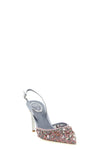 the rené caovilla cinderella slingback is distinguished by a pointed silhouett