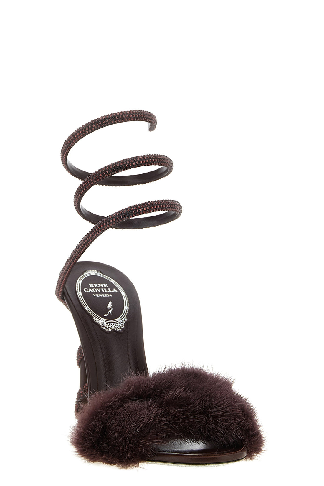 RENÉ CAOVILLA 37 the rené caovilla cleo sandal redefines the codes of evening footwear through