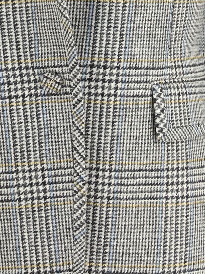 THOM BROWNE 42 prince of wales wool blazer