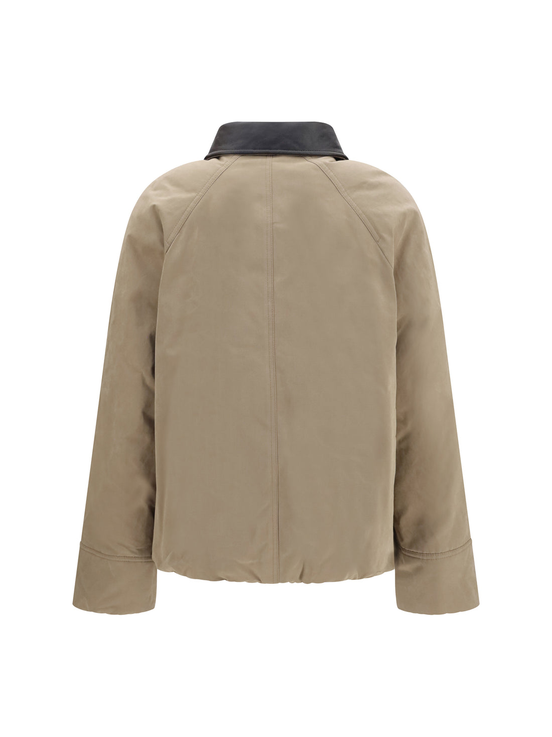 BRUNELLO CUCINELLI 42 padded down jacket with leather collar