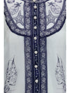 seaside print blouse