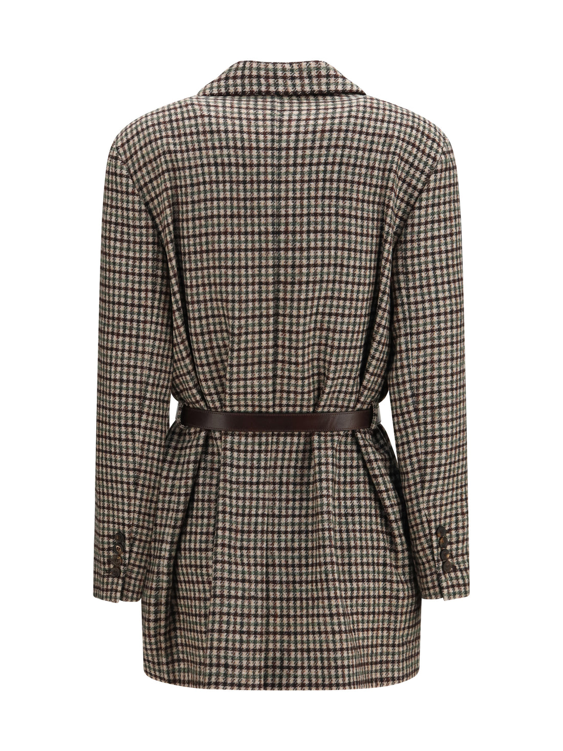 BRUNELLO CUCINELLI 40 single-breasted wool-blend blazer with belt