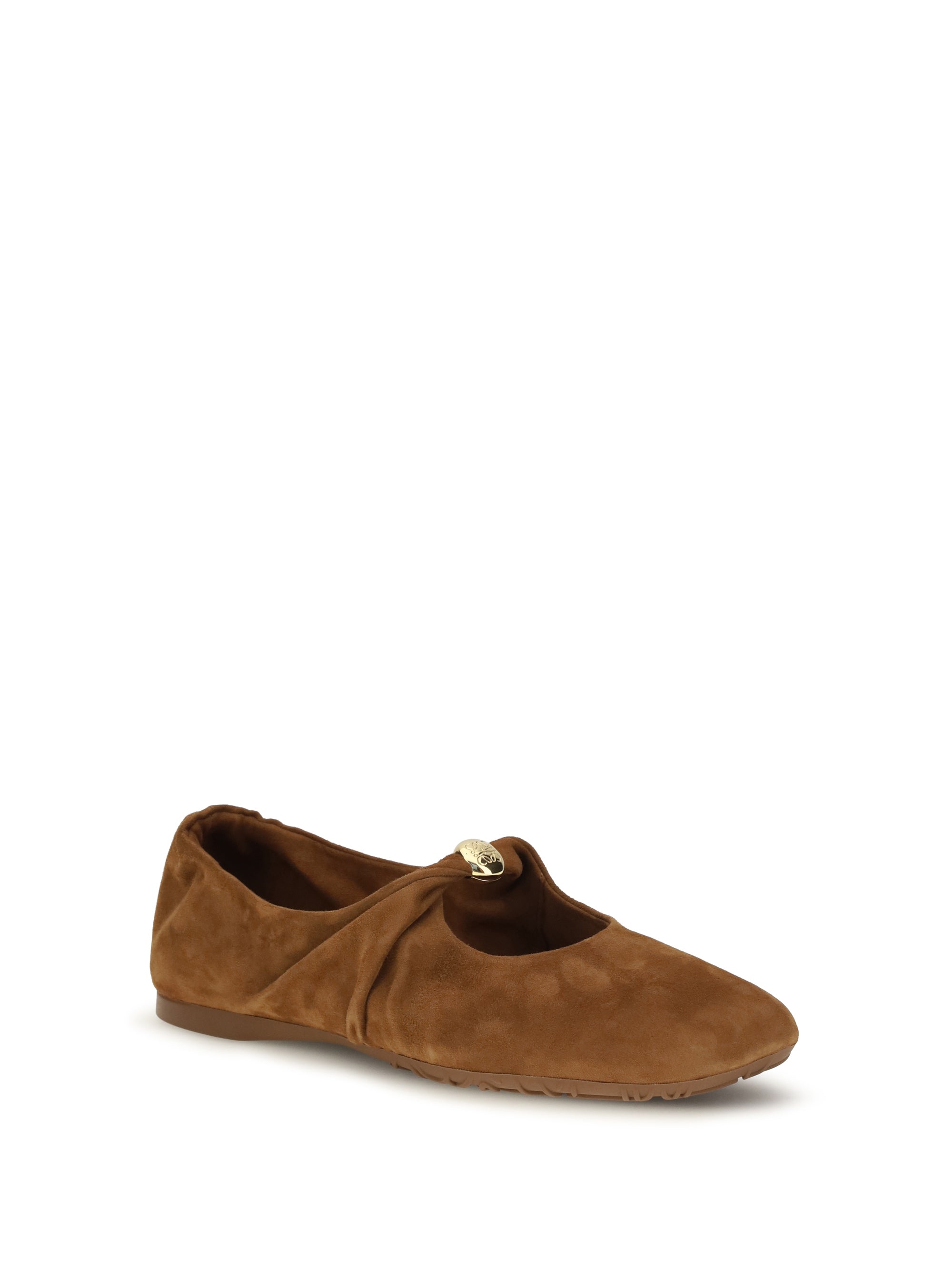 pebble soft ballerinas in suede goatskin