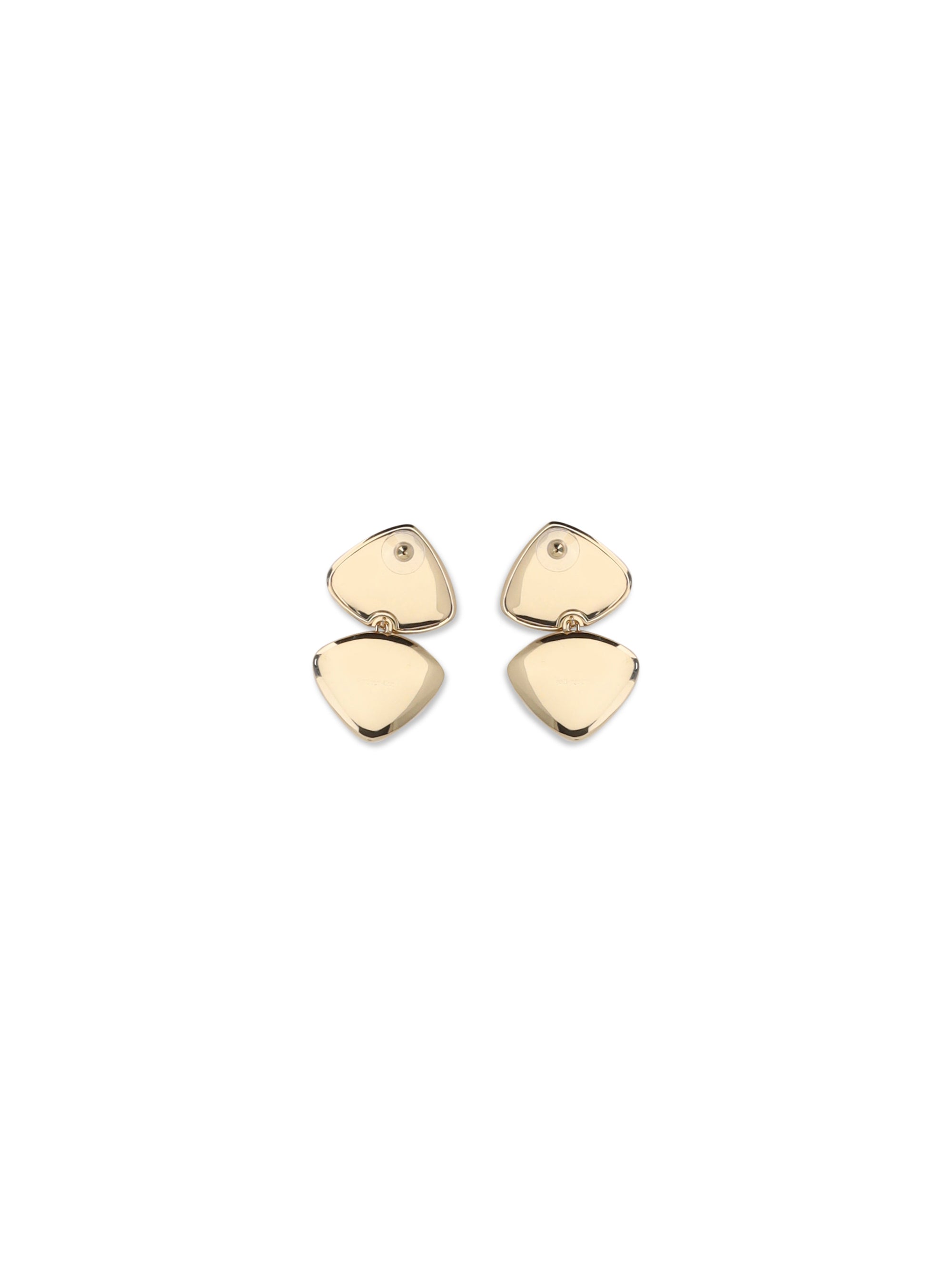 two-tone speckled enamel earrings