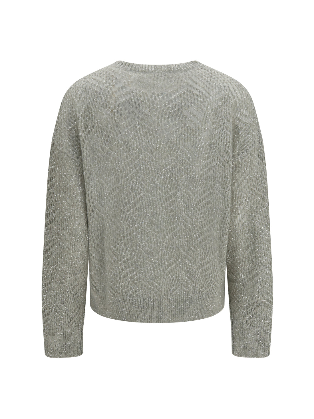 BRUNELLO CUCINELLI M openwork sequined crewneck sweater