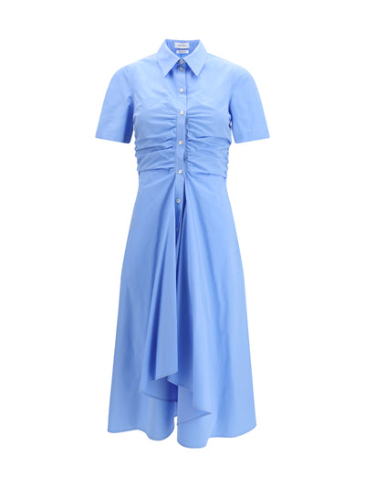 midi shirt dress in cotton
