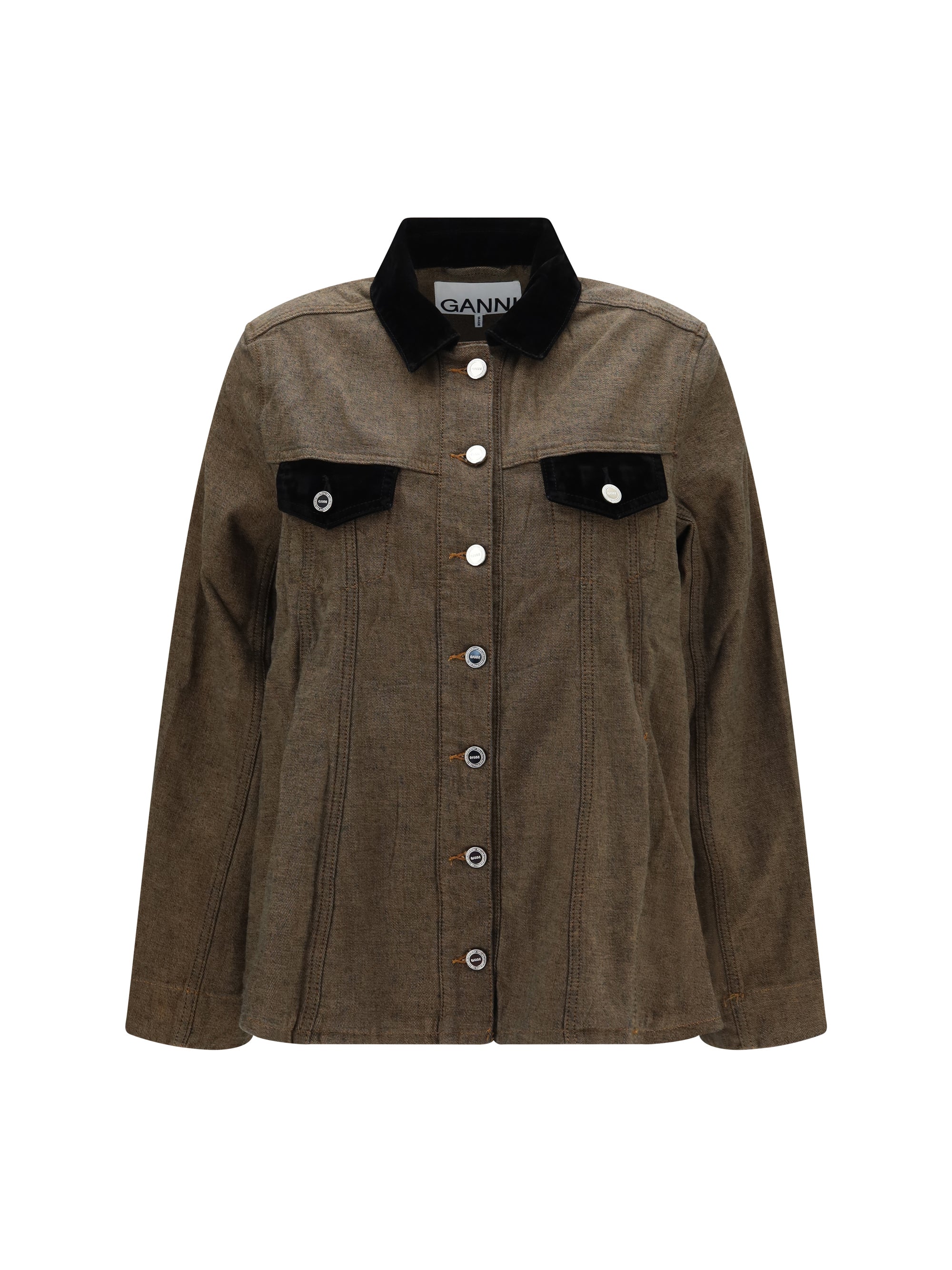 neppy denim overshirt