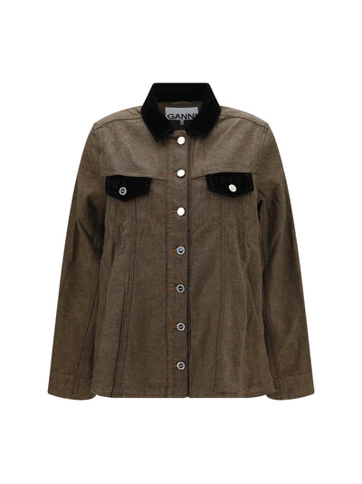 neppy denim overshirt