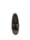rivet vintage brushed leather loafers