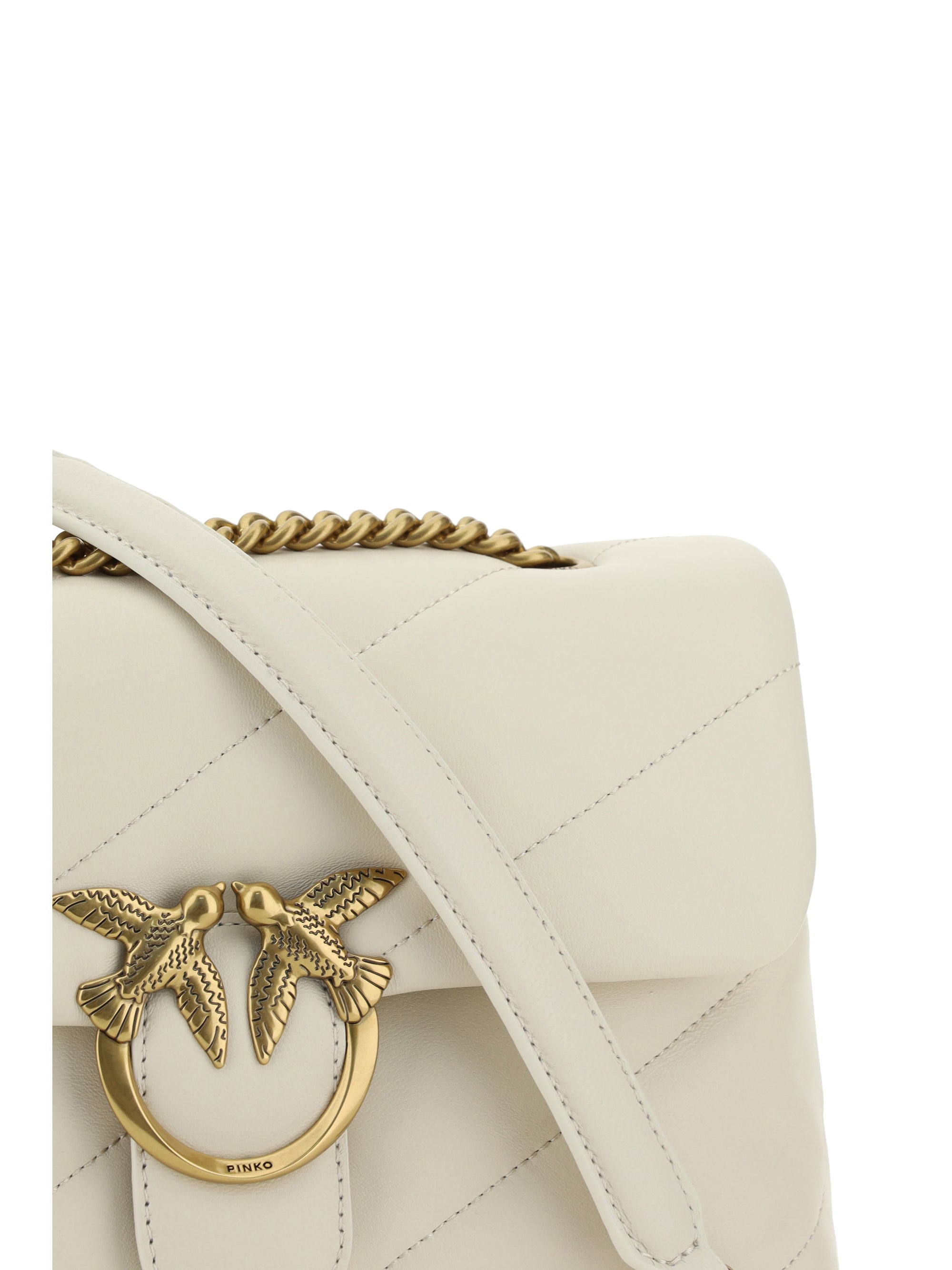 PINKO OS love classic leather shoulder bag