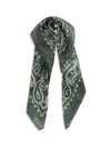 golden paisley printed silk scarf