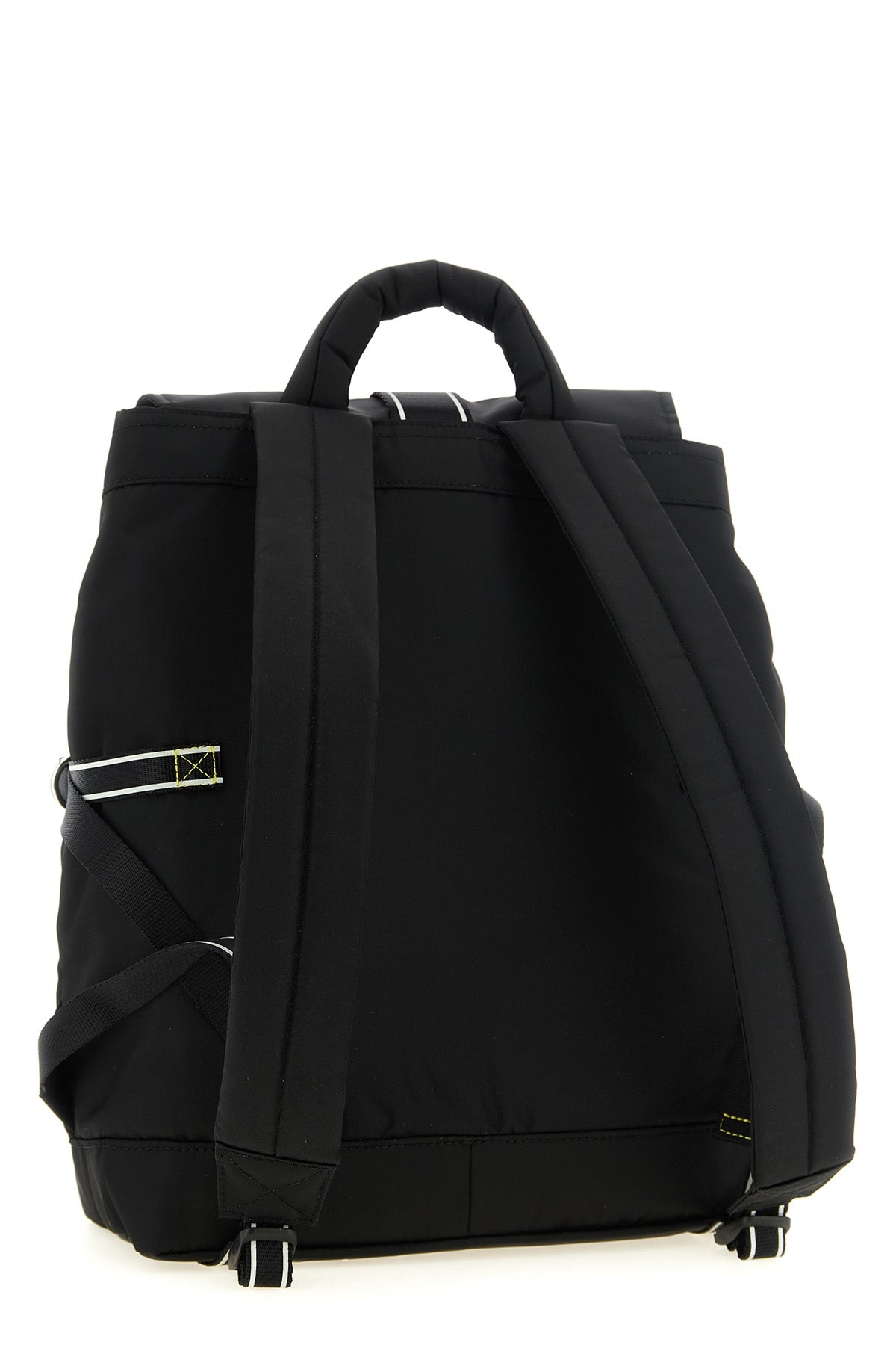 the ganni re-tech backpack is distinguished by a utilitarian construction decl