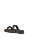 leather sandals with precious braided straps