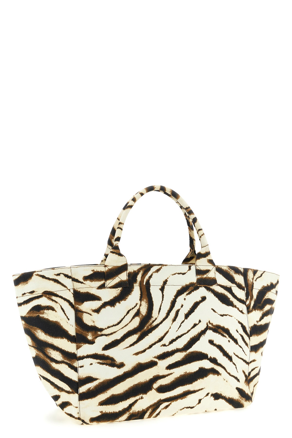 xxl zebra shopping bag in animal print cotton canvas