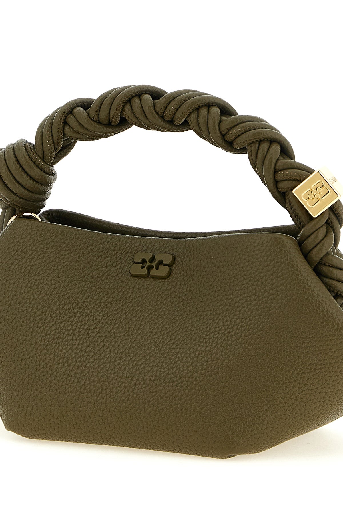 bou mini handbag in hammered leather-effect fabric