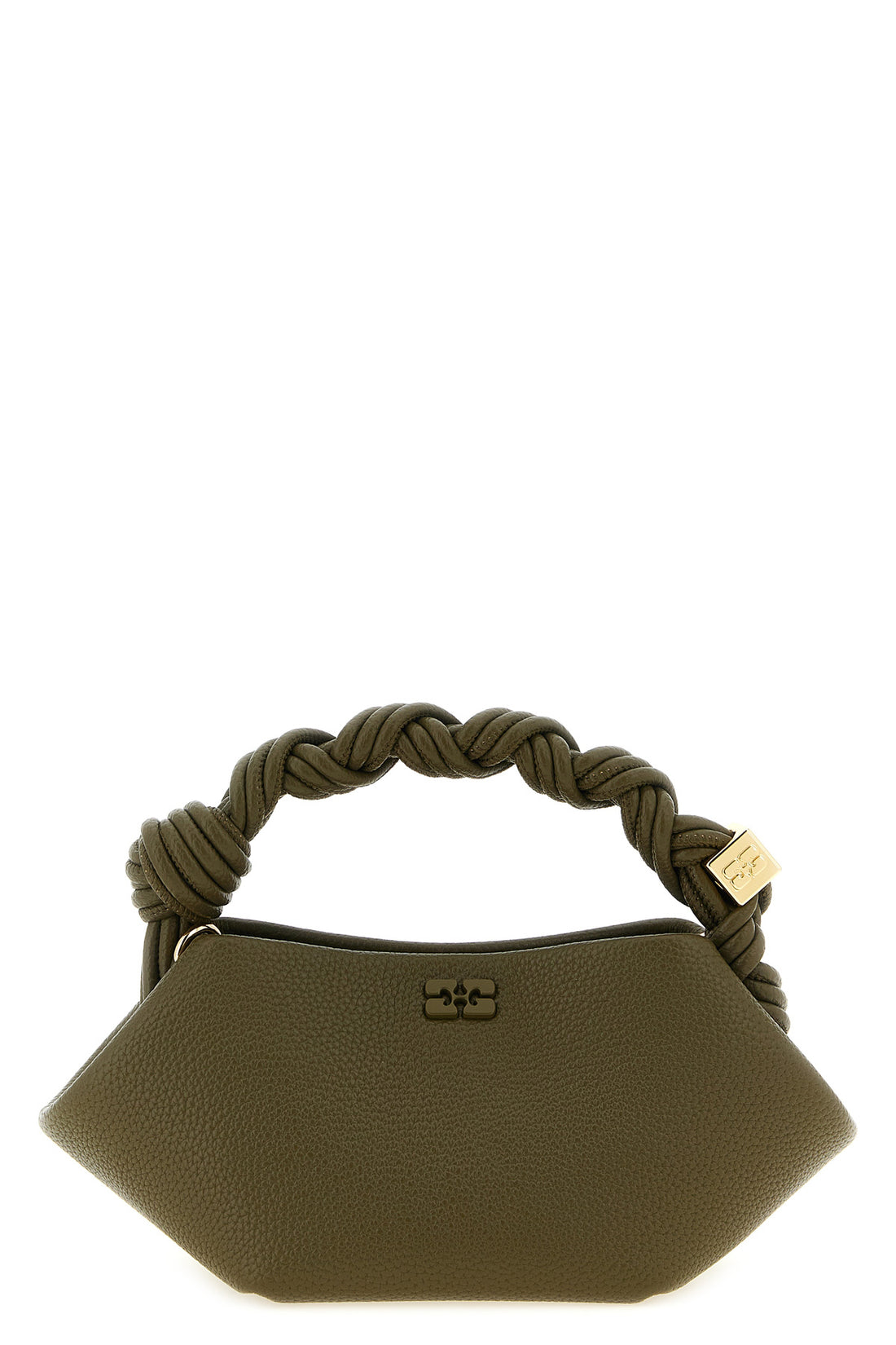 GANNI OS bou mini handbag in hammered leather-effect fabric