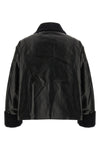 hunting jacket in coated effect cotton blend