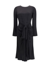 ALAIA 36 draped viscose dress