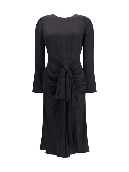 ALAIA 36 draped viscose dress