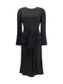 ALAIA 36 draped viscose dress