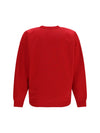 cotton crewneck sweatshirt with saint laurent paris embroidery