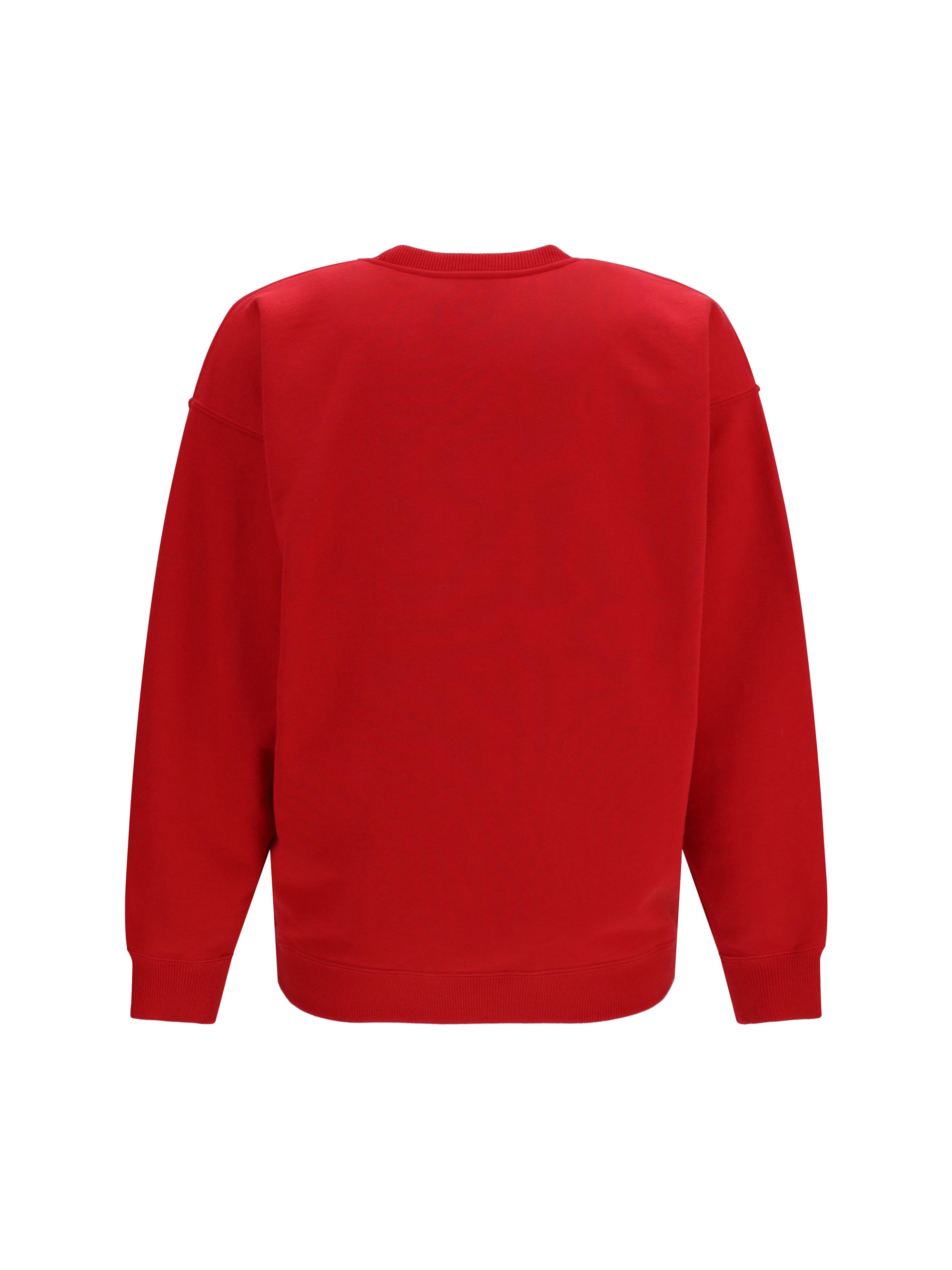 cotton crewneck sweatshirt with saint laurent paris embroidery