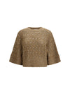 open-knit construction sweater