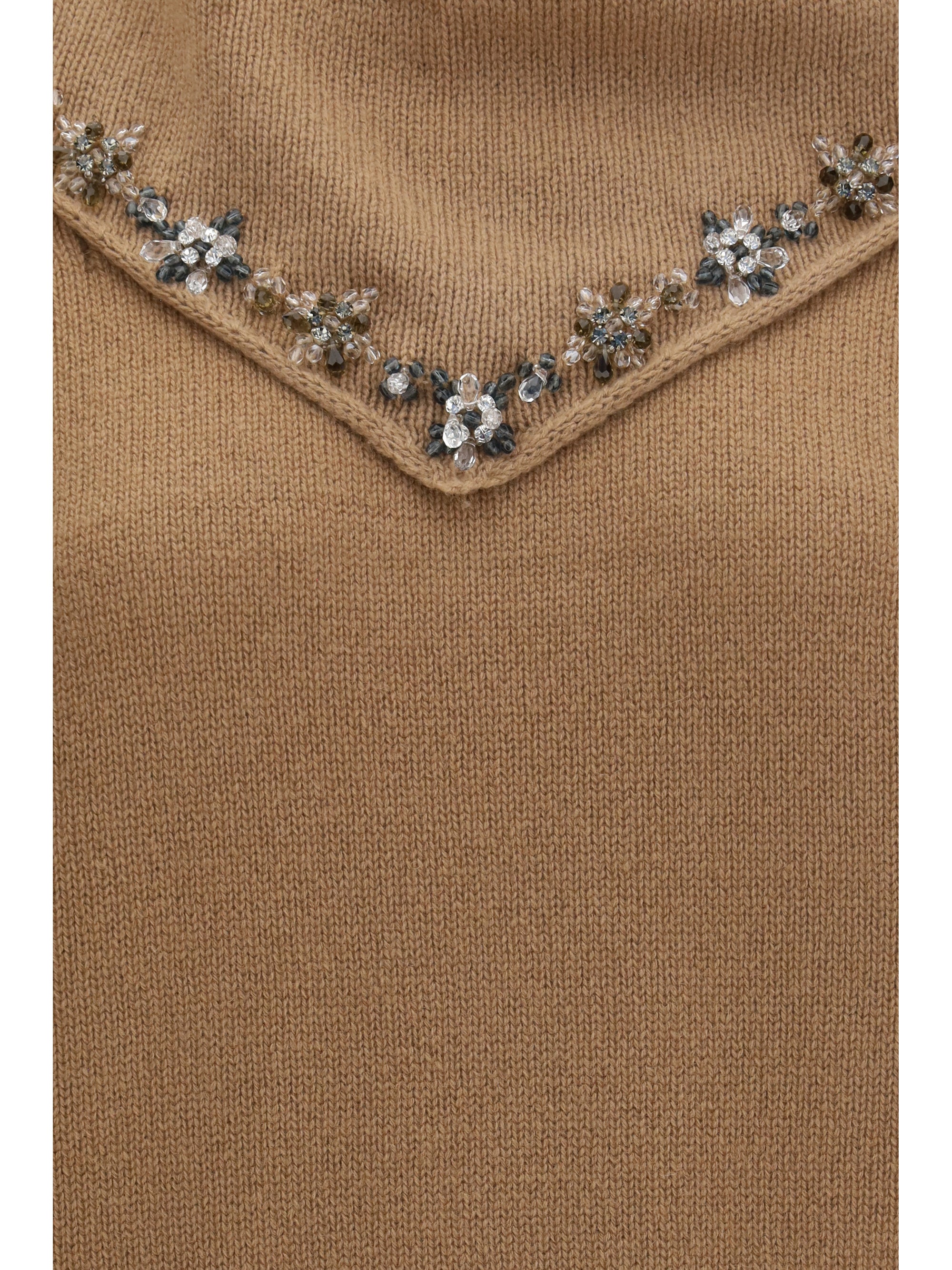 cashmere sweater with jewel scarf