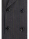 striped wool double breasted blazer